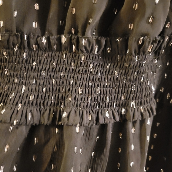 Old Navy black long sleeve dress with silver sparkle/tinsel size XXL knee length - Picture 6 of 8